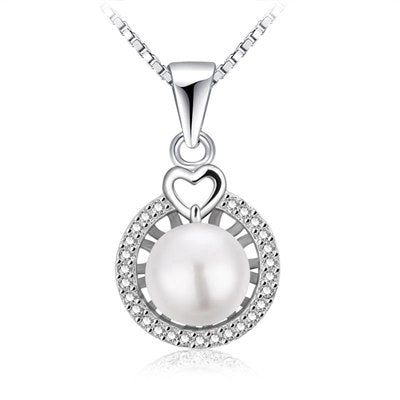 Hot Sale Fine Jewelry Genuine sterling silver jewelry 925 Sterling Silver Necklace for Women Fashion Pearl Jewelry Gifts