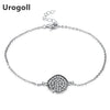 Hot Sale Genuine 925 Sterling Silver Retro Style Bracelets For Women Luxury Link Chain Bracelet Sterling Silver Party Jewelry