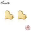 Hot Sale Genuine 925 Sterling Silver Tiny Heart Stud Earring Delicate Dainty Love Heart Earrings For Woman Jewelry Gift ZK30