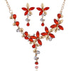 Flower Shape Necklace Inlaid Rhinestone Clavicle Chain Bohemian Style Statement Accessory For Women New2022