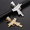 Men Hip Hop Uzi Gun Pendant Necklace Trendy Submachine Gun Shape Pendants Necklaces HipHop Jewelry men Gift