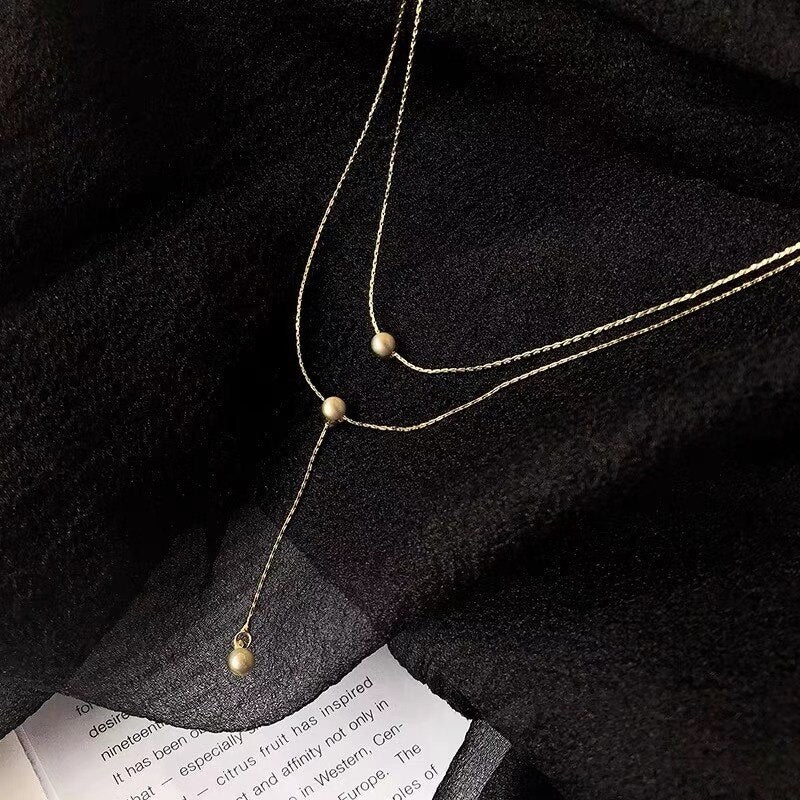 Multilayer Necklaces For Women French Romantic Style Clavicle Chain Collar Statement Chokers Elegant Charm Bijoux Femme