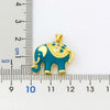 National Style Classic Blue Elephant Pendant  Copper Zircon Necklace Female Charm Party Birthday Jewelry