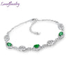 Hot Sale Natural Diamond Emerald Bracelet Bangle In Solid 18K White Gold Bracelet Oval 4x6mm NA0035
