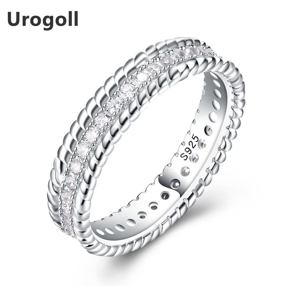 Hot Sale New Solid 925 Sterling Silver Ring for Women Engagement Wedding Rings for Women Gift
