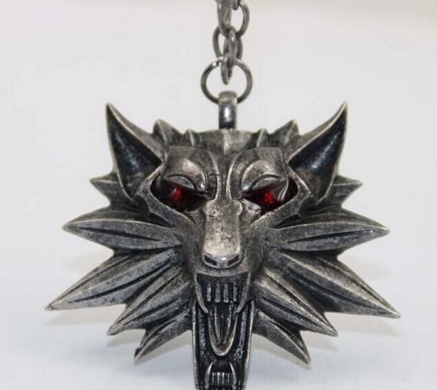 Pendant Wizard Witcher 3 Medallion Pendant Necklace Wolf Head Necklace U Pick Color Halloween Necklace & Pendants