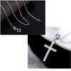 Hot Sale Silver Cross Necklace Fashion Sterling-silver-jewelry For WomenGirls Choker Pendant Necklace Fine jewelry collier femme