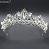 Silver Crystal Wedding Tiara Queen Crown For Summer Women Bride Hair Jewelry Accessories Crown Jewelry Wedding Diadem
