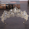 Silver Crystal Wedding Tiara Queen Crown For Summer Women Bride Hair Jewelry Accessories Crown Jewelry Wedding Diadem