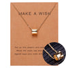 Simple Hollow Round Circle Pendant Charm Necklace Femme Elegant Gold Choker Necklace Wish Card Jewelry Dropship