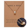 Simple Hollow Round Circle Pendant Charm Necklace Femme Elegant Gold Choker Necklace Wish Card Jewelry Dropship
