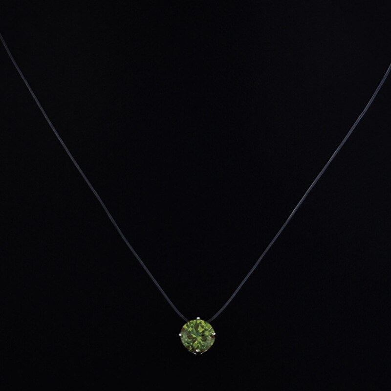 Teardrop Torques 2021 Transparent Fishing Line Born year Necklace Jewelry Torques Clavicle Invisible Woman Necklace