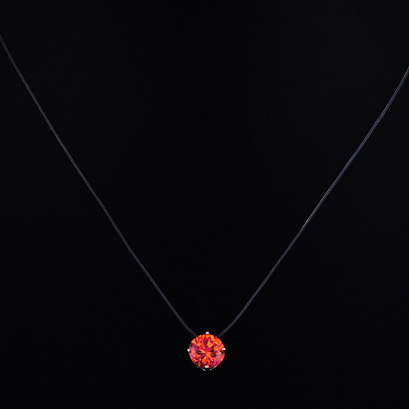 Teardrop Torques 2021 Transparent Fishing Line Born year Necklace Jewelry Torques Clavicle Invisible Woman Necklace