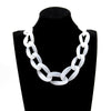 Transparent Acrylic Hyperbole Thick Chain 7 Colors Chunky Multi Colors Choker Necklace Unisex Jewelry Accessories Gift