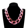 Transparent Acrylic Hyperbole Thick Chain 7 Colors Chunky Multi Colors Choker Necklace Unisex Jewelry Accessories Gift