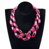 Transparent Acrylic Hyperbole Thick Chain 7 Colors Chunky Multi Colors Choker Necklace Unisex Jewelry Accessories Gift