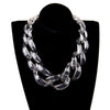 Transparent Acrylic Hyperbole Thick Chain 7 Colors Chunky Multi Colors Choker Necklace Unisex Jewelry Accessories Gift