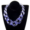 Transparent Acrylic Hyperbole Thick Chain 7 Colors Chunky Multi Colors Choker Necklace Unisex Jewelry Accessories Gift