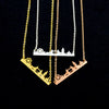 Vintage London Skyline Necklace Women Stainless Steel Layer Choker Sherlock Jewelry Rose Gold Maxi Necklace Men Kolye