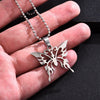Selling European and American Temperament Jewelry Men and Women Necklace Stainless Steel Butterfly Pendant Necklace