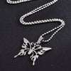 Selling European and American Temperament Jewelry Men and Women Necklace Stainless Steel Butterfly Pendant Necklace