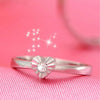 Hot Selling Hollow Heart Silver Color Ring Forever Love Couple Ring for Women Men High Quality Valentine's D Gifts