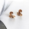 Hot Selling Metallic Shiny Flower Earrings For Women Jewelry