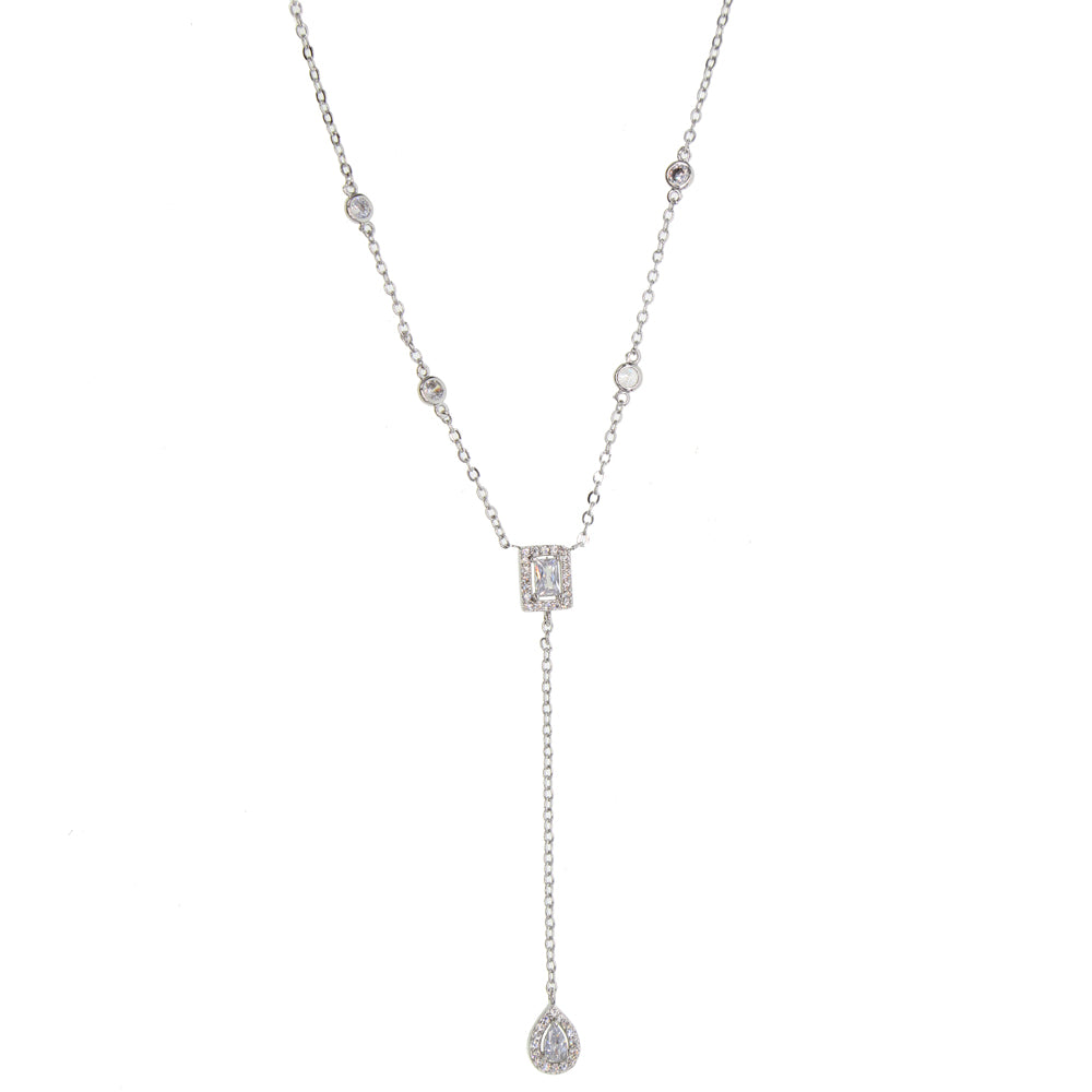 Hot Selling New 2020 Lovely Chic Y lariat Long Silver Chain Pendant Fashion Necklaces For Women Jewelry Gift long chain