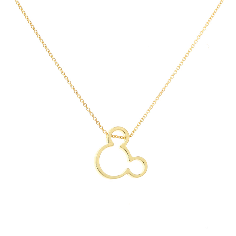 Hot Selling Simple Design Dainty cute Mickey Necklace Cartoon Style Baby Mouse Necklace christmas gift Birthd Gift collar