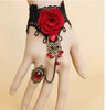 Sexy Gothic Chokers Red Rose Crystal Black Lace Necklace Choker Necklace Vintage Women Bride  party Jewelry girl