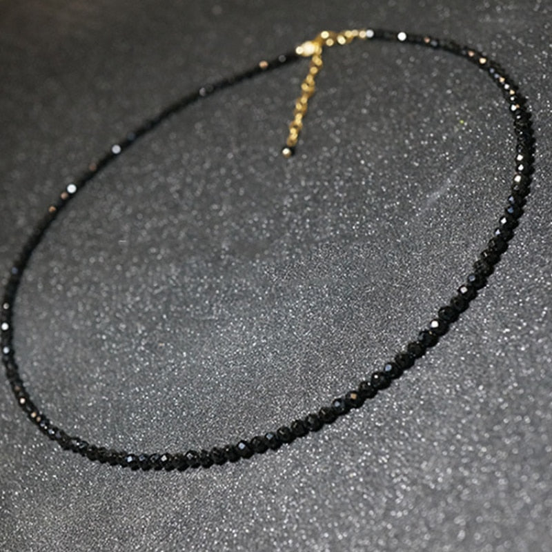 Simple Black Beads Short Necklace Jewelry Women Choker Necklaces Bijoux Femme Ladies Party Beach Accessories Gifts