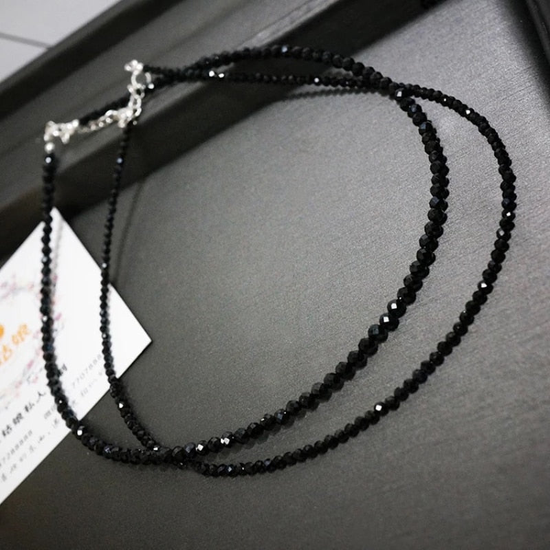 Simple Black Beads Short Necklace Jewelry Women Choker Necklaces Bijoux Femme Ladies Party Beach Accessories Gifts