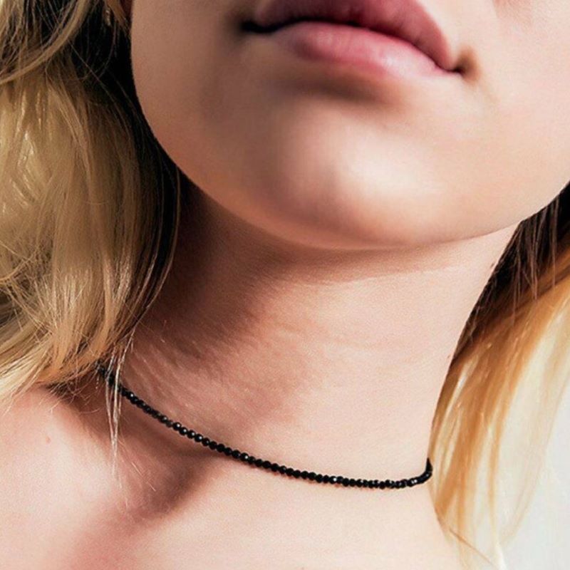 Simple Black Beads Short Necklace Jewelry Women Choker Necklaces Bijoux Femme Ladies Party Beach Accessories Gifts