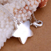 Special offer 925 Stamped Silver beautiful star pendant Necklace For Women Wedding party  designer Jewelry gifts