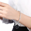 Special offer 925 sterling silver fine Round card Pendant Bracelets for men's women Wedding party gifts Jewelry