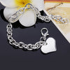 Street all-match romantic love heart 925 sterling silver Bracelet for woman fine jewelry Wedding party Holiday gift