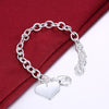 Street all-match romantic love heart 925 sterling silver Bracelet for woman fine jewelry Wedding party Holiday gift