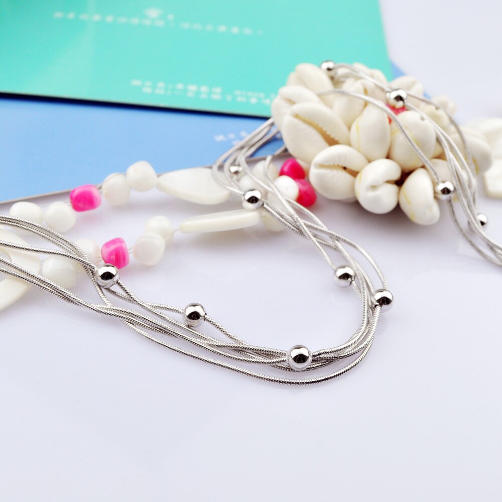 Street 925 Stamped Silver Smooth Beads Necklace For Women Wedding party fine Jewelry Popular brands Christmas gifts