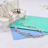 Street 925 Stamped Silver Smooth Beads Necklace For Women Wedding party fine Jewelry Popular brands Christmas gifts