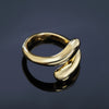 Street 925 Stamped silver gold plated Water drop Rings charm For women party wedding Jewelry gifts