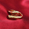 Street 925 Stamped silver gold plated Water drop Rings charm For women party wedding Jewelry gifts