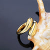 Street 925 Stamped silver gold plated Water drop Rings charm For women party wedding Jewelry gifts