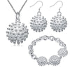 Street 925 Sterling Silver Fireworks Pendant necklaces earrings bracelets Jewelry set for women Party gifts