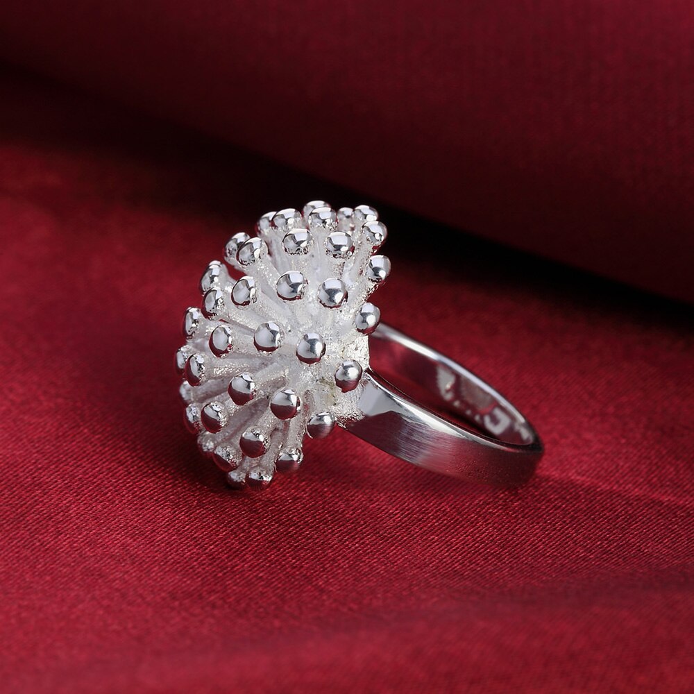 Street 925 Sterling Silver Pretty Fireworks Rings for Women Size 6-10 wedding accessories party Jewelry gift