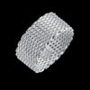 Street 925 Sterling Silver charms Simple Net Rings fine Jewelry for Women men Size 6 7 8 9 10 Wedding gifts
