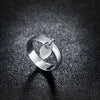 Street 925 Sterling silver romantic heart lock Couple ring size 6/7/8/9/10 LOVE Wedding Party gifts Jewelry