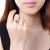 Street 925 Sterling silver romantic heart lock Couple ring size 6/7/8/9/10 LOVE Wedding Party gifts Jewelry