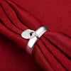 Street 925 Sterling silver romantic heart lock Couple ring size 6/7/8/9/10 LOVE Wedding Party gifts Jewelry