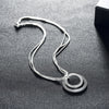 Street 925 sterling Silver Frosted circle earring necklace Jewelry set for Women wedding party Charm gifts