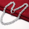 Street 925 sterling Silver charms Circle Bracelets necklace Jewelry set for men woman wedding accessories Party Gift